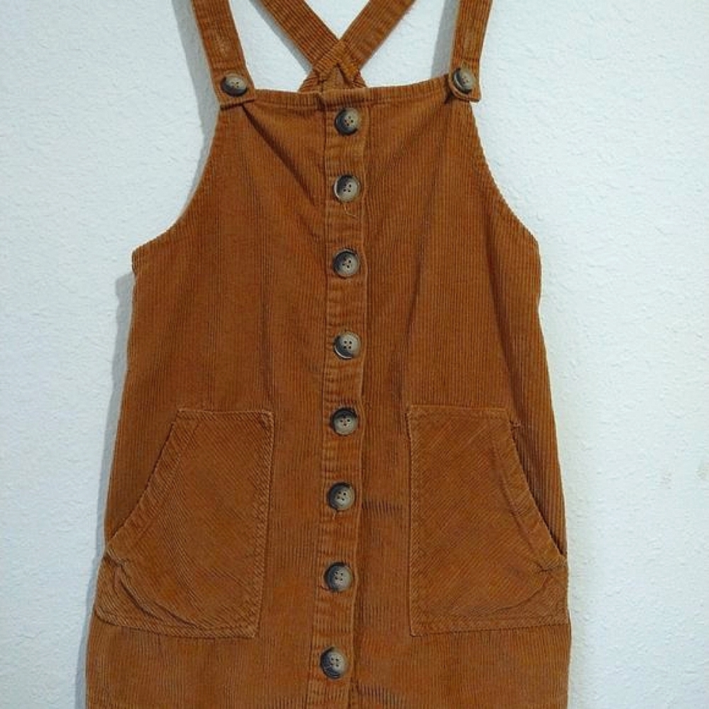 Tan corduroy jumper (S)